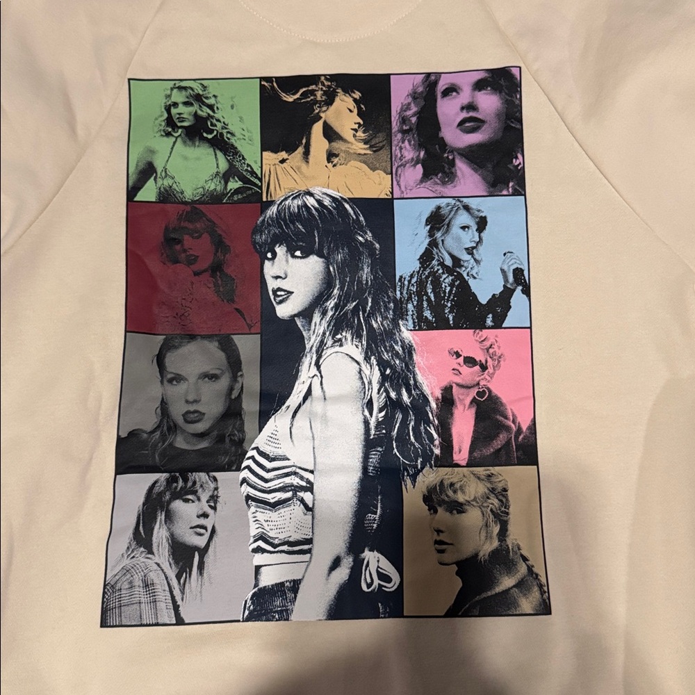 Taylor Swift Cream Hoodie - The Eras Tour NEW Hooded Sweatshirt XS extra small - Picture 5 of 9
